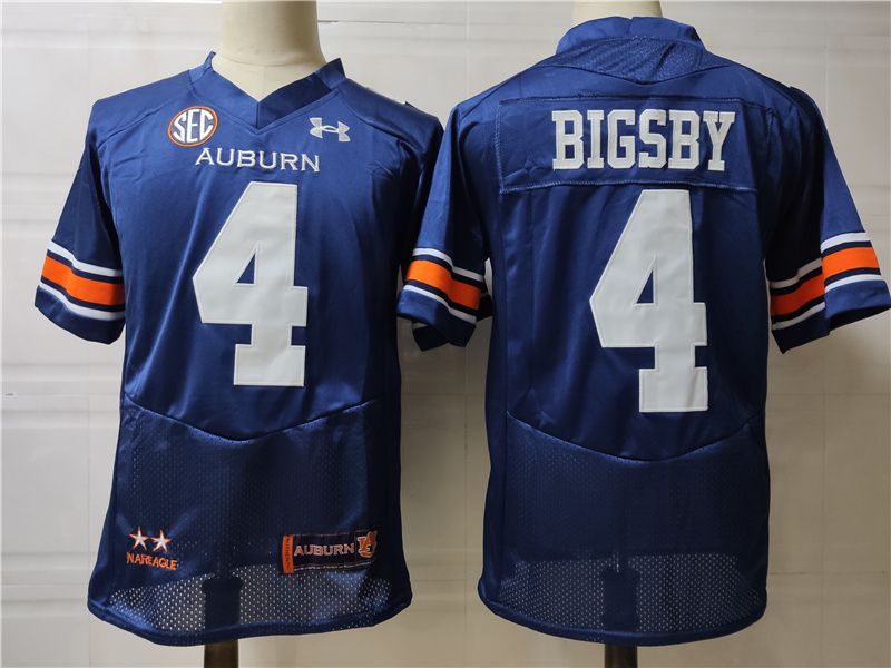 Men Auburn Tigers #4 Bigsby Blue 2025 NCAA Jersey